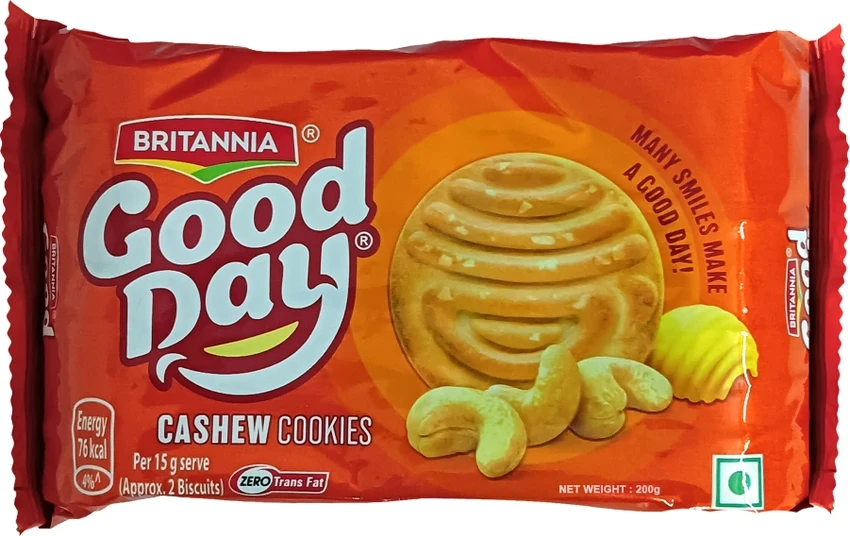 BRITANNIA GOOD DAY CASHEW COOKIES