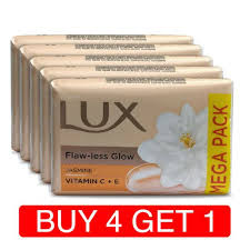 LUX FLAW LESS GLOW 4+1 FREE SOAP